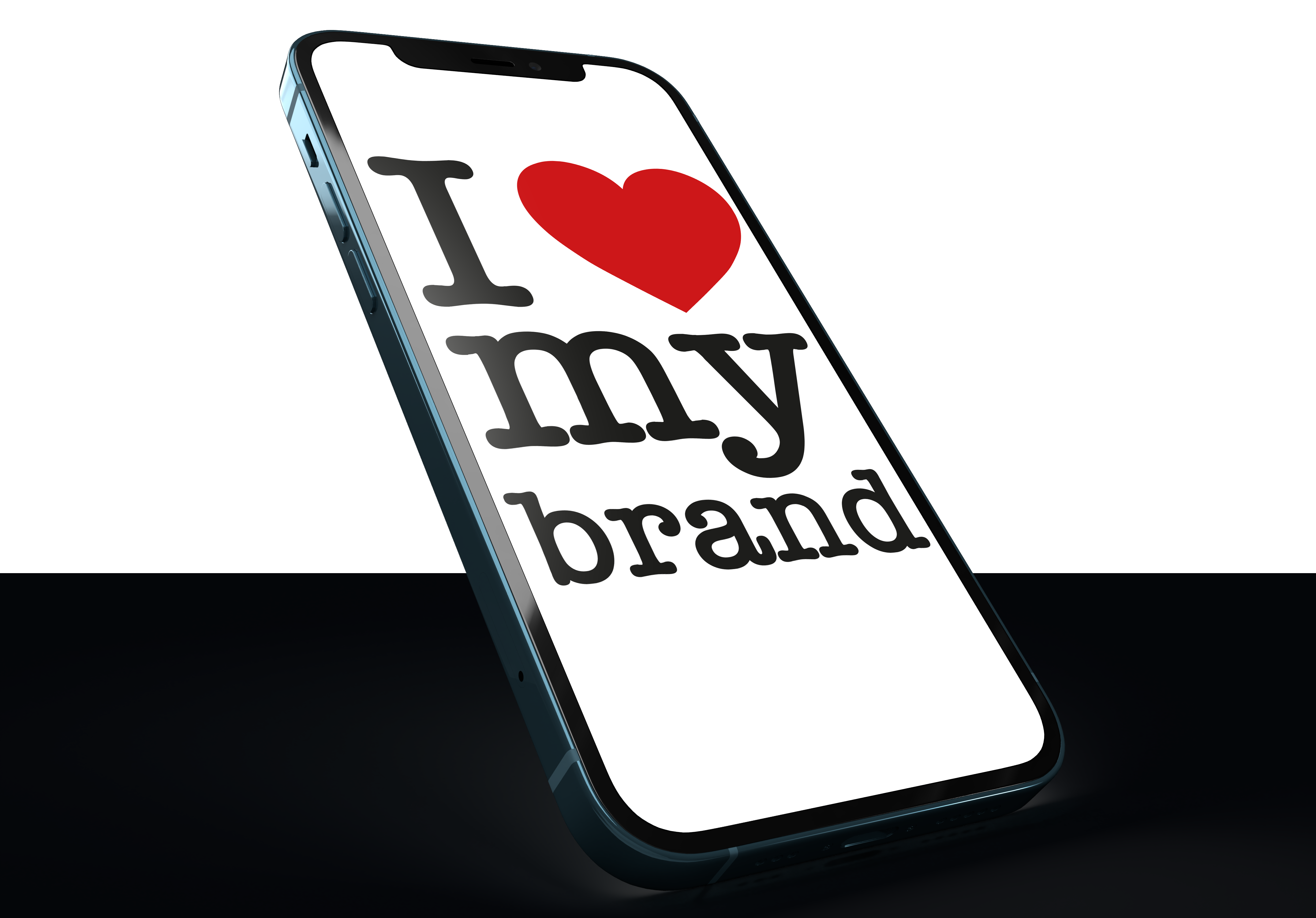 Phone with I love my brand